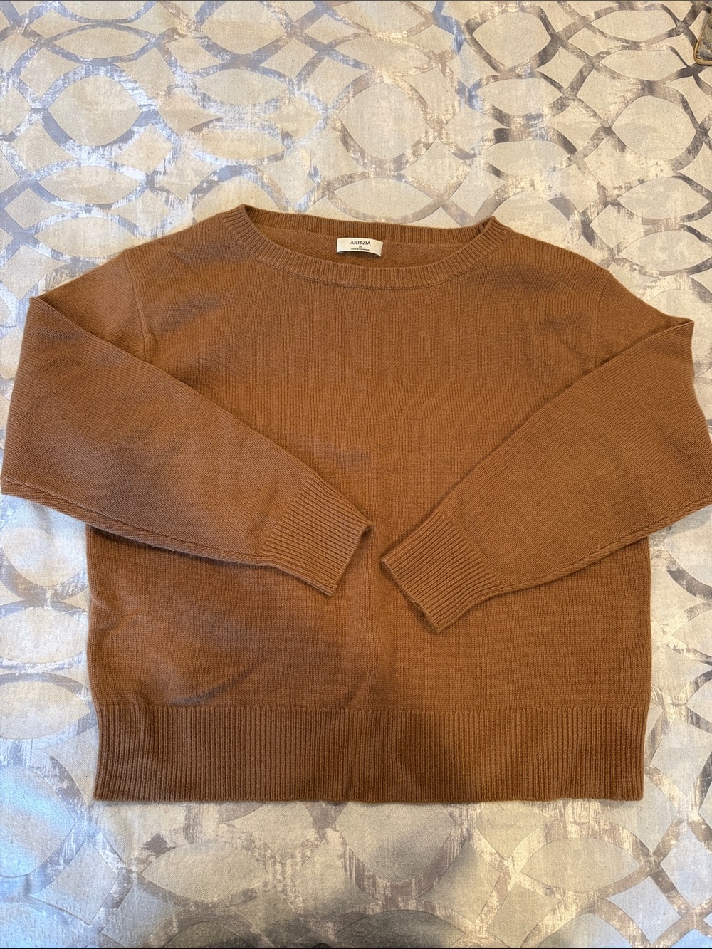 Aritzia Men's Brown Crewneck Knit Sweater